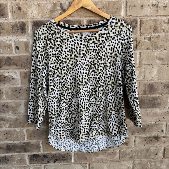 Tommy Bahama Tops - Tommy Bahama Ashby Isles Lagoon Black and Cream Patterned Long Sleeve Top Size M